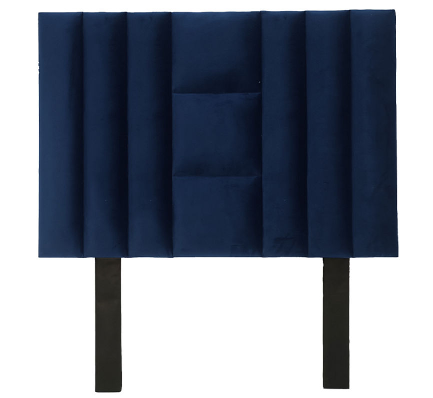 Nur Diagonal Panel Headboard Blue Three Quarter