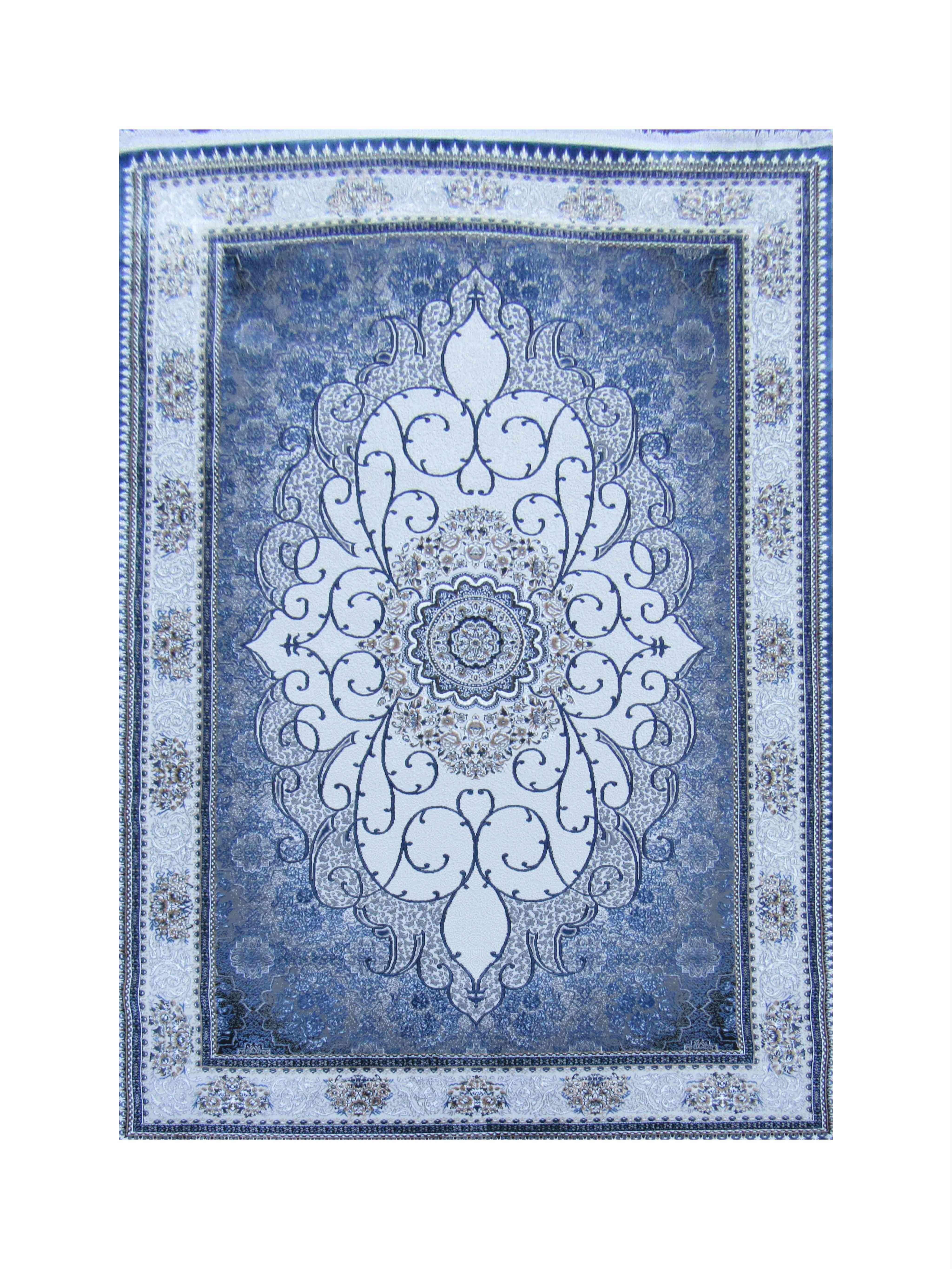 BK Carpets & Rugs - Classic Persian Style Nain Indoor Rug - 2m x 2.9m - Blue- Grey - Cream