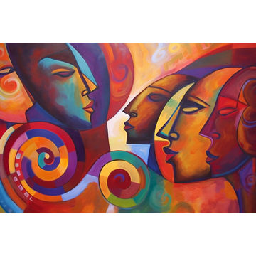 Canvas Wall Art - Expressions Ubuntu By Abstract Serenades  - A1624 - [120 x 80 cm]