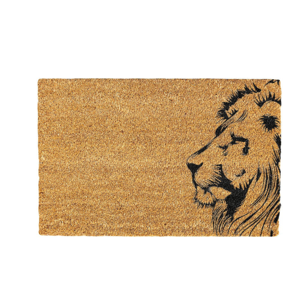 Lion Head Coir Doormat Design 700 x 400 mm
