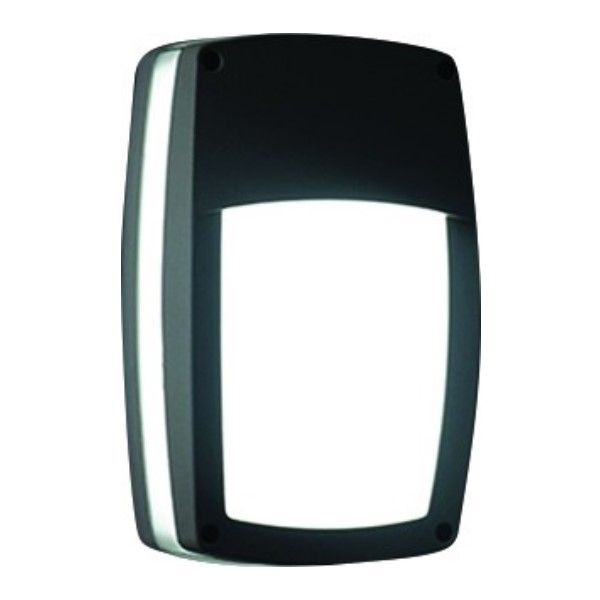 10W 95-240VAC LED Bulkhead, Rectangular, 25% Covered