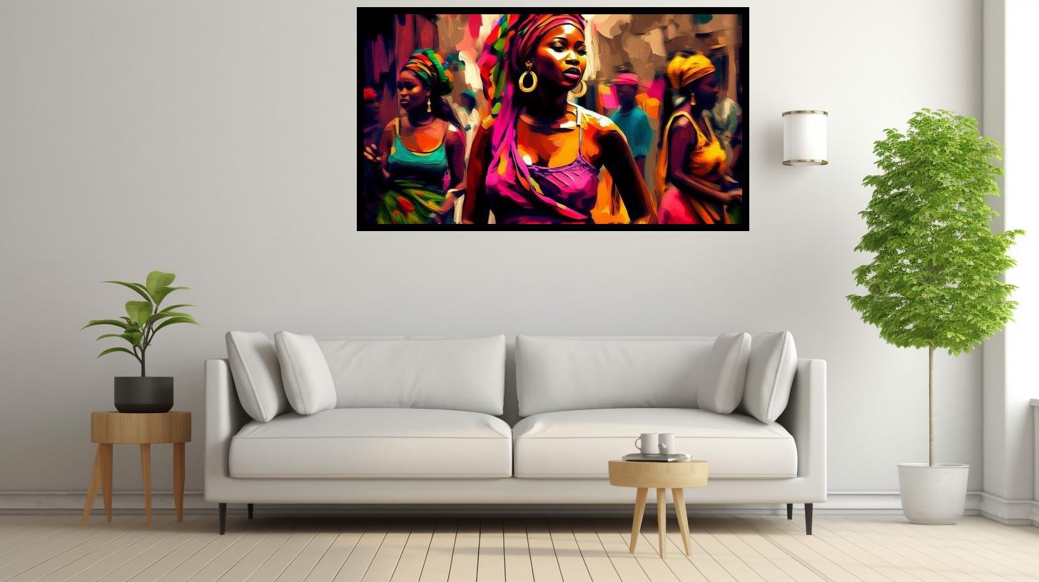 Canvas Wall Art - Beautiful African Women - B1631 [120 x 80 cm]
