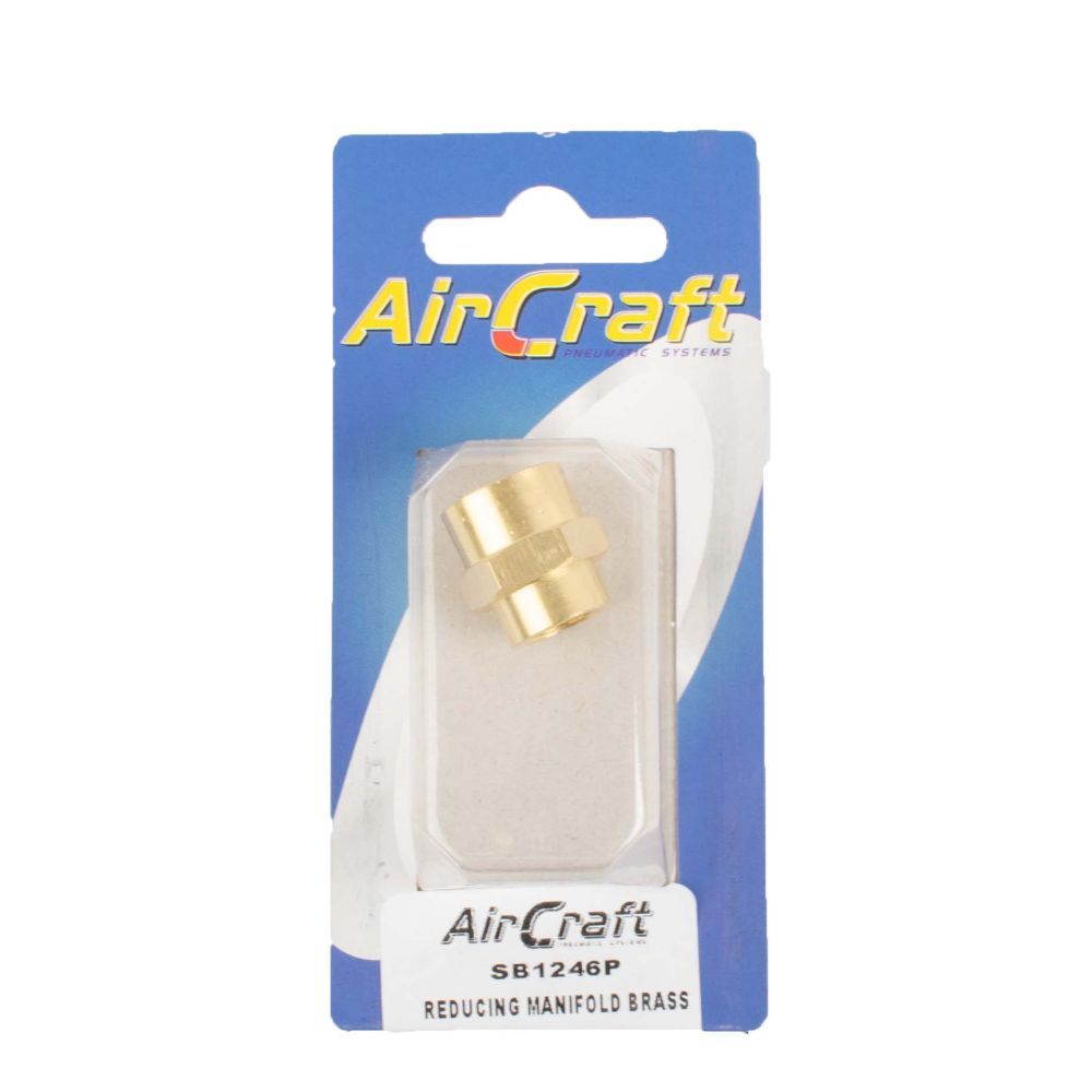 Aircraft - Reducing Manifold Brass 1/8 x 1/4 F/F 1 Piece Pack - 4 Pack