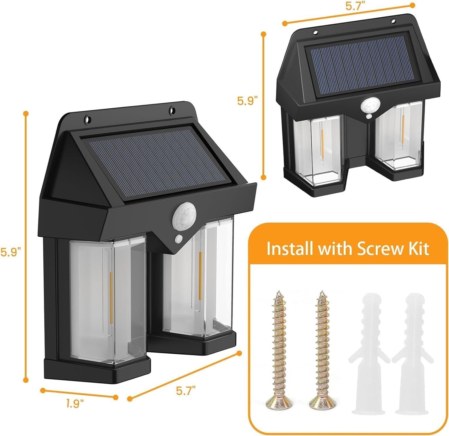 Solar wall light bulb