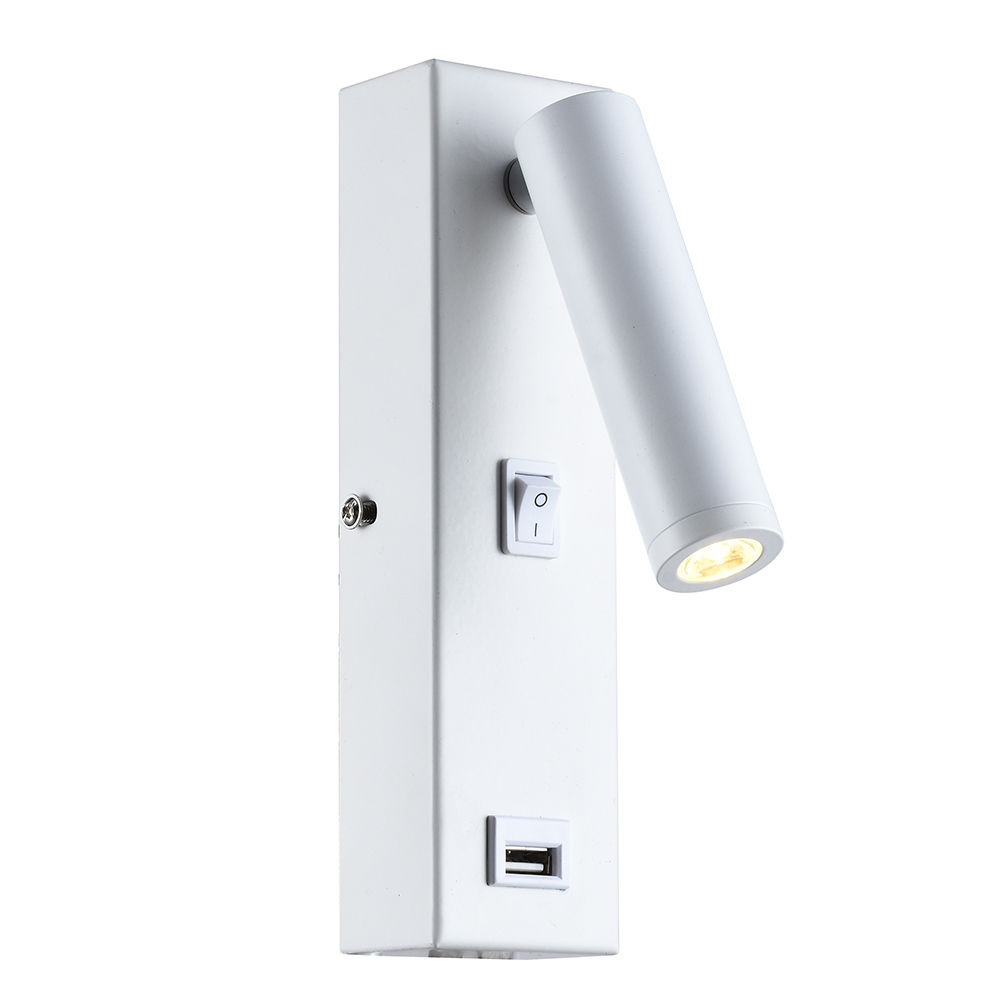 Eurolux - USB - Wall Light - 50mm - White