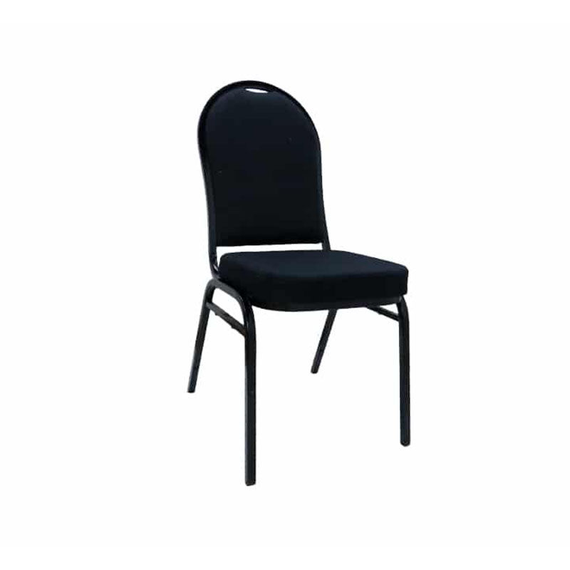 Vividitto - Banquet Chair With Black Frame - Black