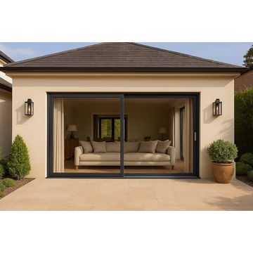 Kenzo - OX3021C - Aluminium Single Sliding Door 3.0mx2.1m Charcoal