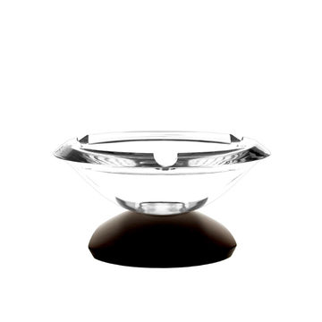 Ashtray with wooden base - Set of 1