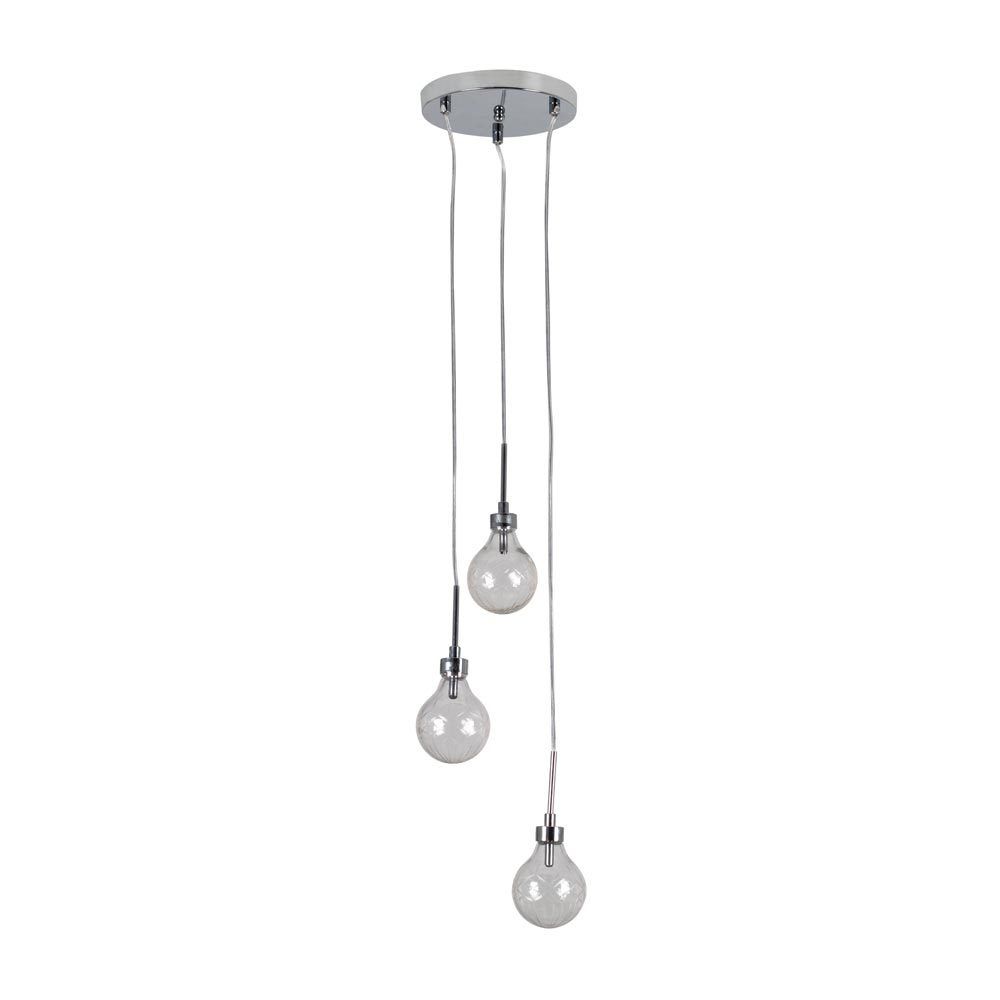 Eurolux - 3 Lights - Pendant - 200mm - Chrome