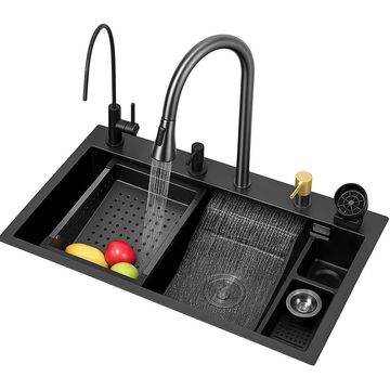 Multifunctional Nano-Coated 304 Stainless Steel Sink with Complete Accessory Set