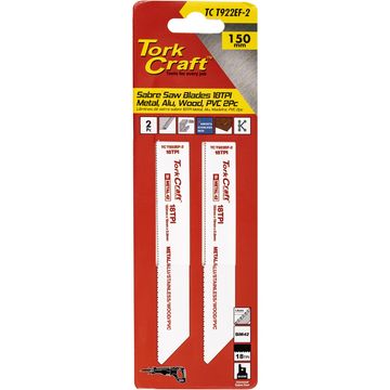 Sabre Saw Blade 150 X 1.4Mm 18Tpi Metal, Pvc 2Pc
