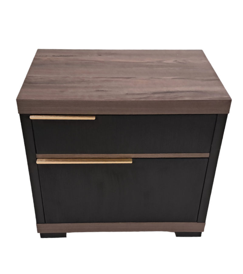 Savona Bedside Table - Chobe & Ebony