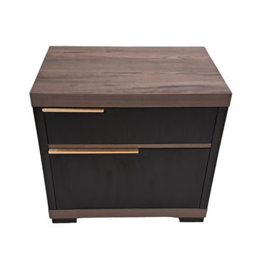 Savona Bedside Table - Chobe & Ebony