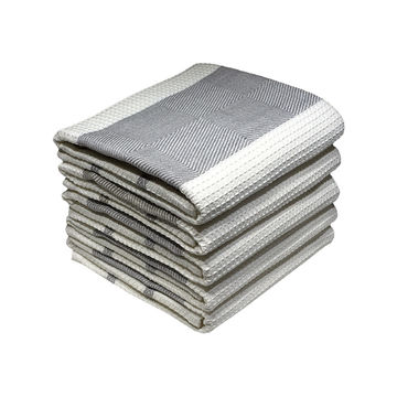 Bunty's Kitchen Towel - Design 2289 - 055x080cms - (05 Pc Pack) - Thick Stripes - High-Rise