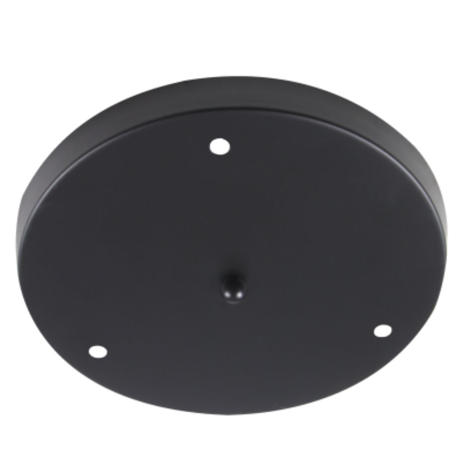 Matt Black 250mm 3 Light Ceiling Cup