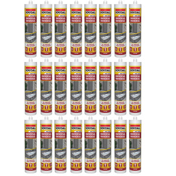 SOUDAL Universal Silicone Sealant White 270ML ( 24 Pack )