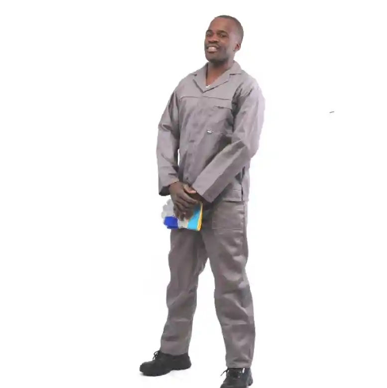 Inyathi Gold Range Pure Cotton Conti Suit - Grey - EU 28