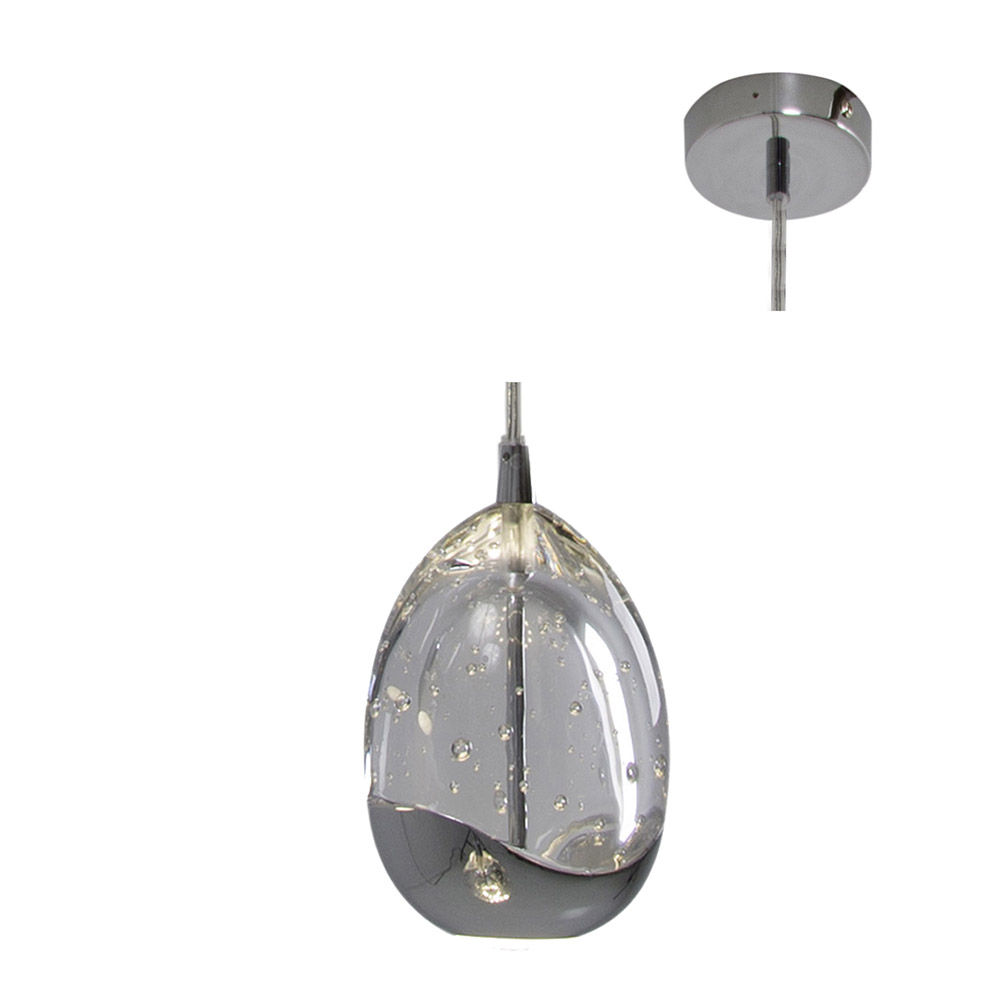 Eurolux Dew Drop 1LT Pendant 120mm Chrome