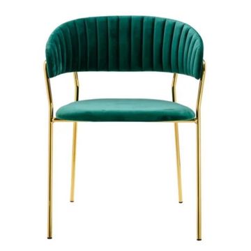 KCW: Lamb Velvet Dining Chair - Green