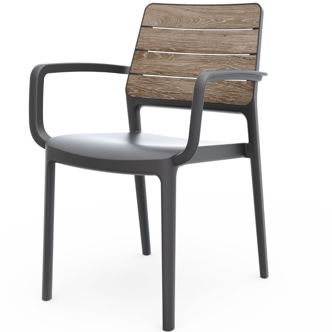 Keter Porto Dining Chair Ashwood Graphite