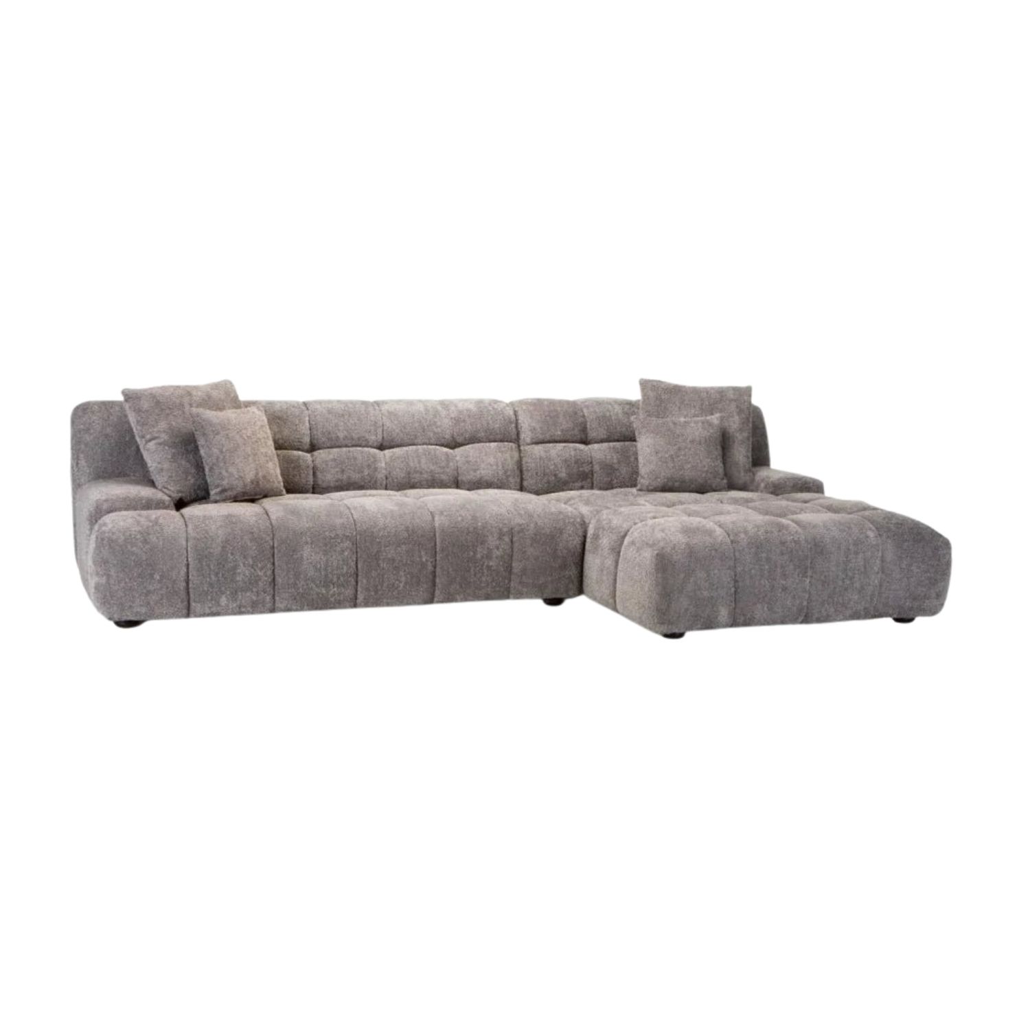 Fabric Corner Chaise Right Hand Contemporary Sofa