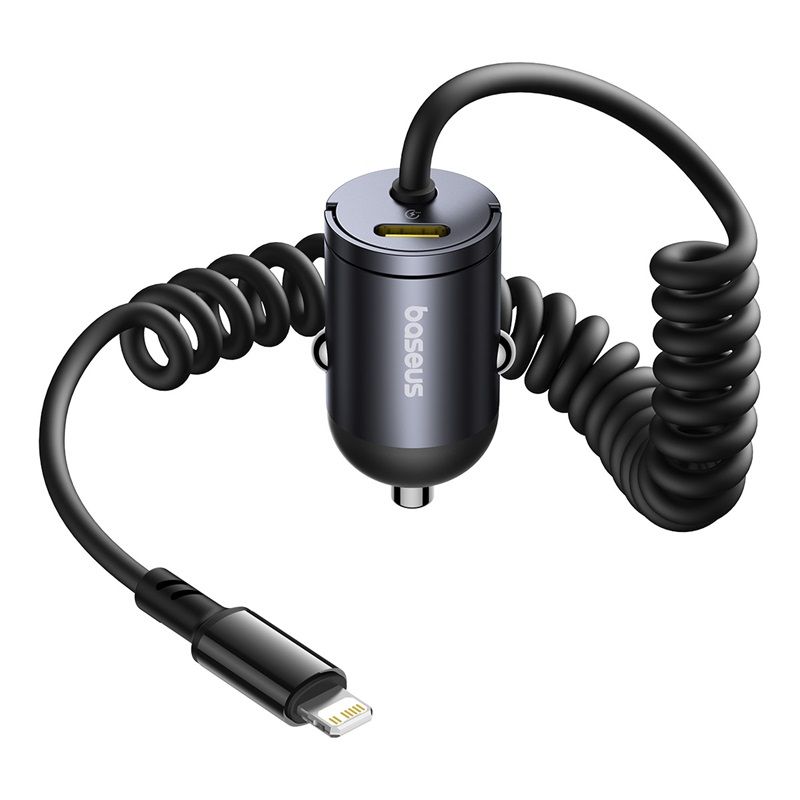 Baseus Tiny Star Mini Car Charger (C+L Cable Included) 30W - Cosmic Black