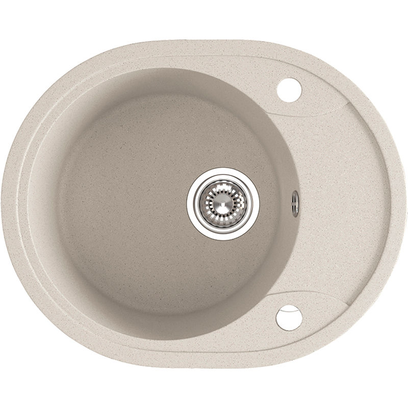 Laveo Dafne Granite Sink 1 Bowl with Half Drainer - Beach Sand