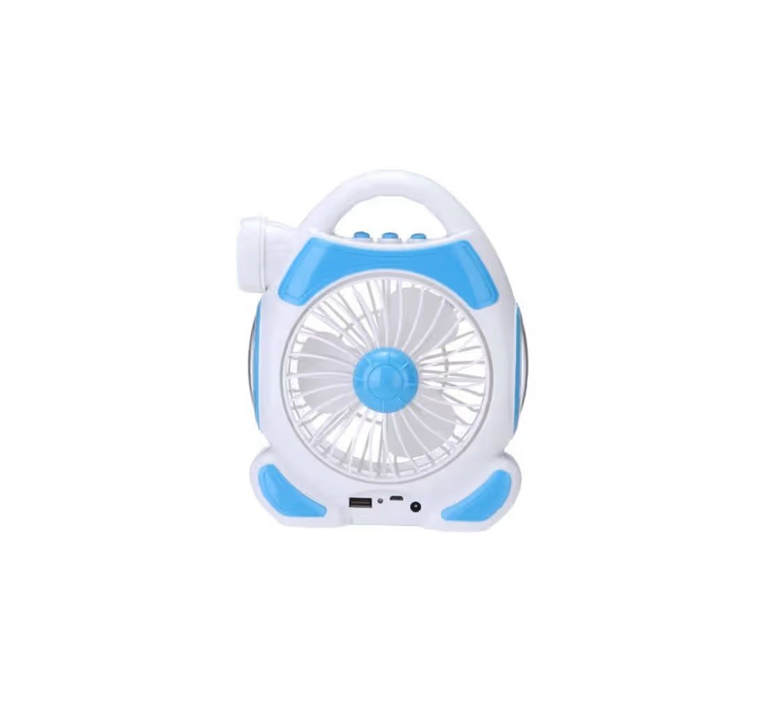 FA-1977 Rechargeable Desktop Fan With Light 2 x COB 5W LED 2 In 1