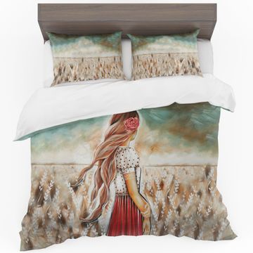 Field Girl Duvet Cover Set Queen