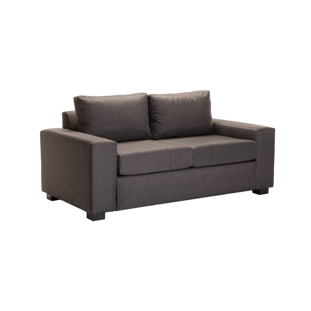 Vividitto - Mampha Fabric 2 Seater Couch - Dark Grey