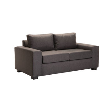 Vividitto - Mampha Fabric 2 Seater Couch - Dark Grey