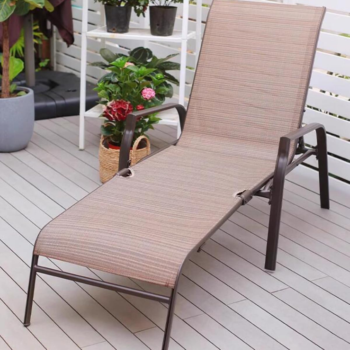 5-Position Recliner - Folding Outdoor Lounge Chair