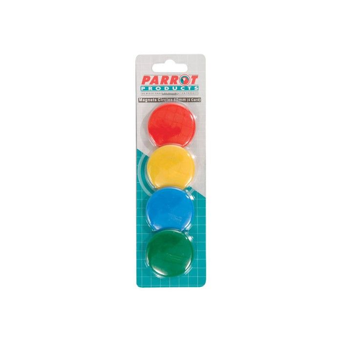 Magnets Circle (4 Per Card - Assorted - Size: 40mm)