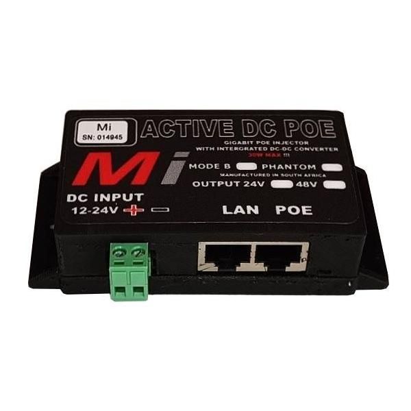 Micro Instruments Gb Dc Poe Injector, 12V In 24V Out, 30W Max