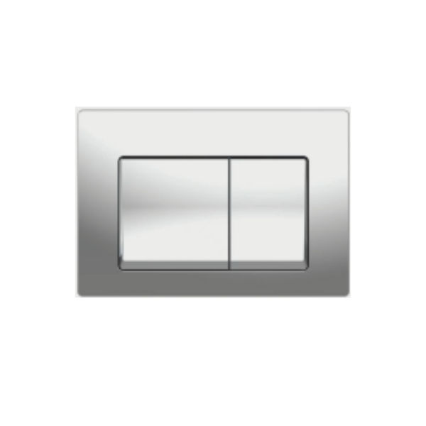 R/S FLUSH PLATE - CHROME - DUAL - AD008-C