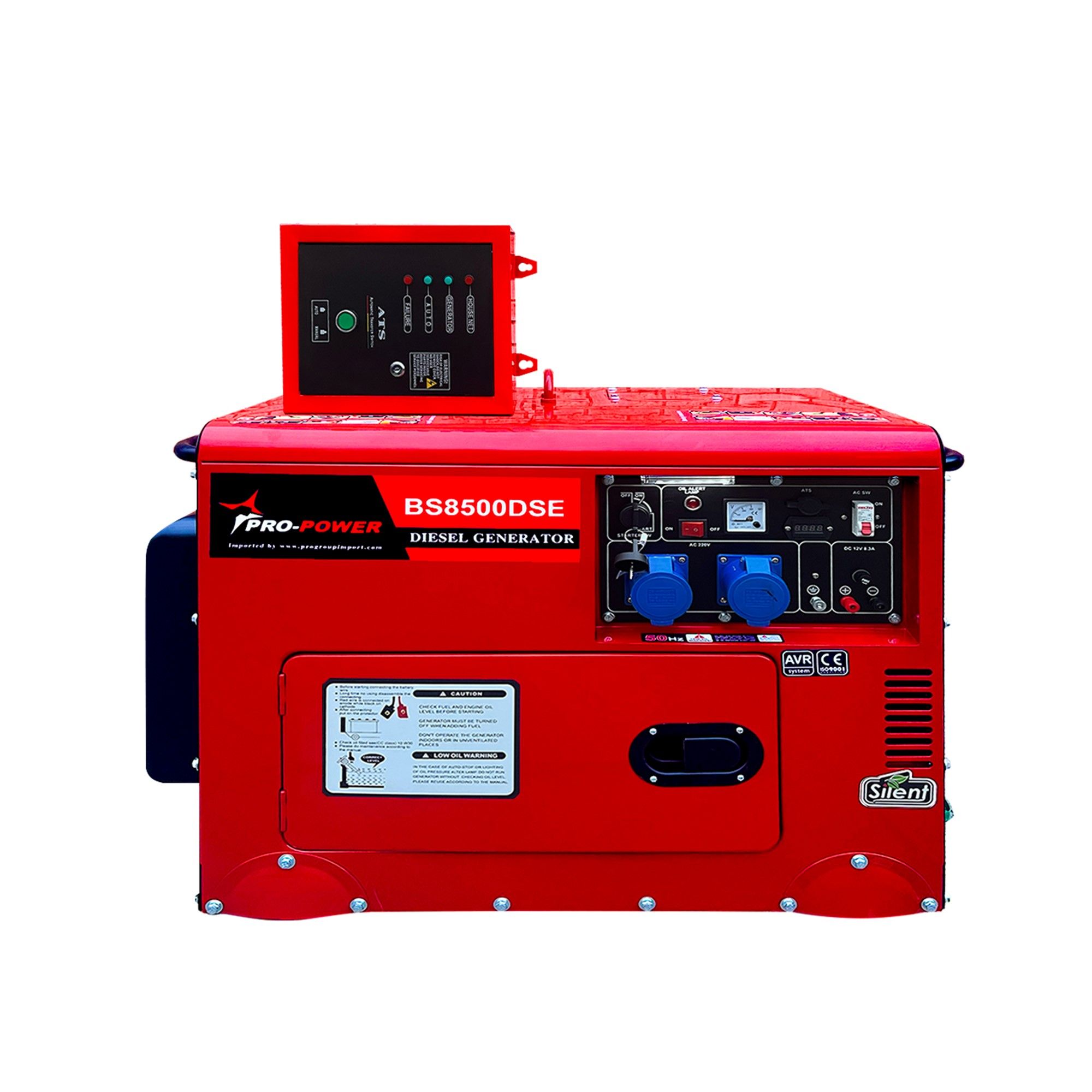 Diesel Silent Type Single Phase Generator 6.5Kw/8Kva with Free ATS