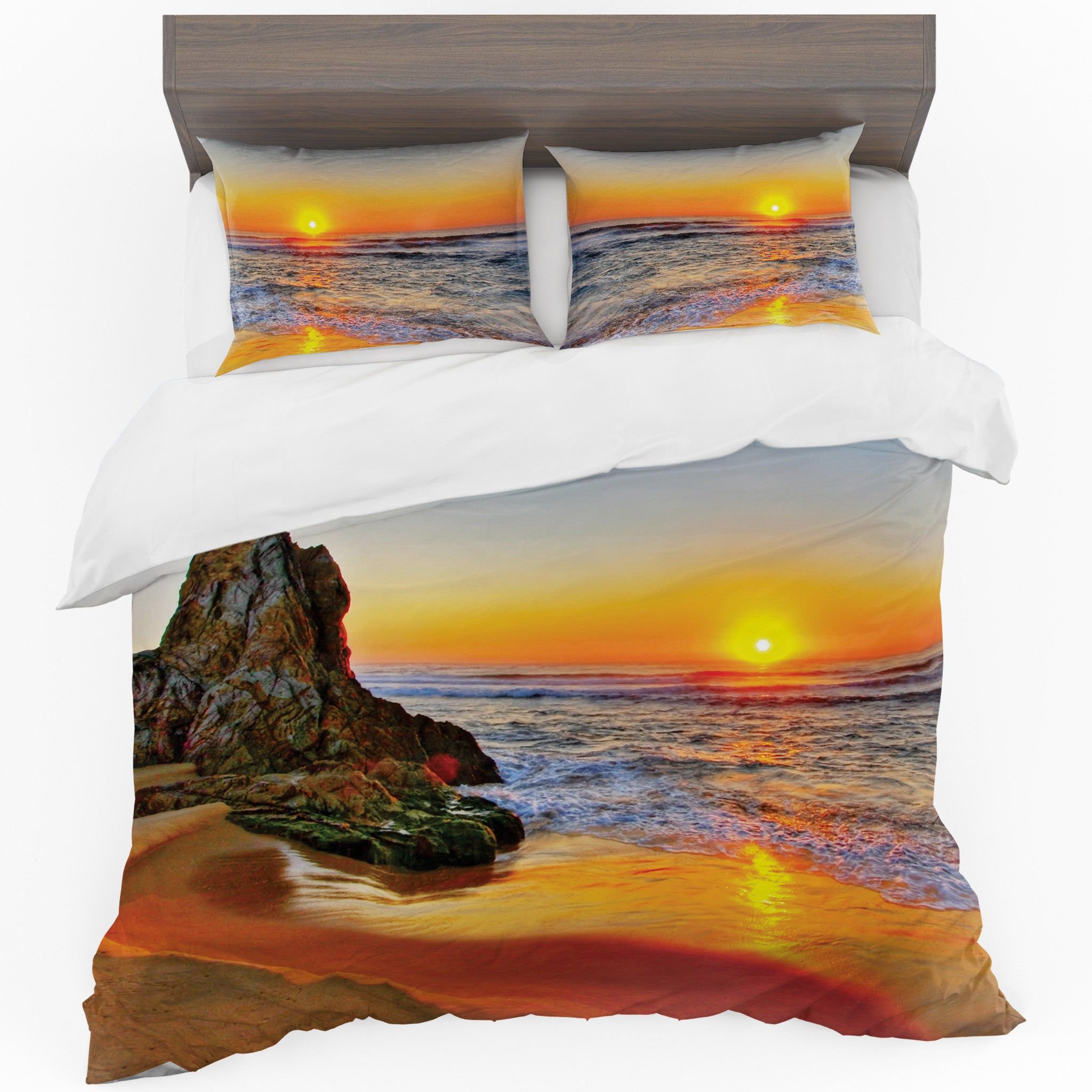 Golden Sunrise Over the Sea Duvet Cover Set Queen | LEROY MERLIN South ...