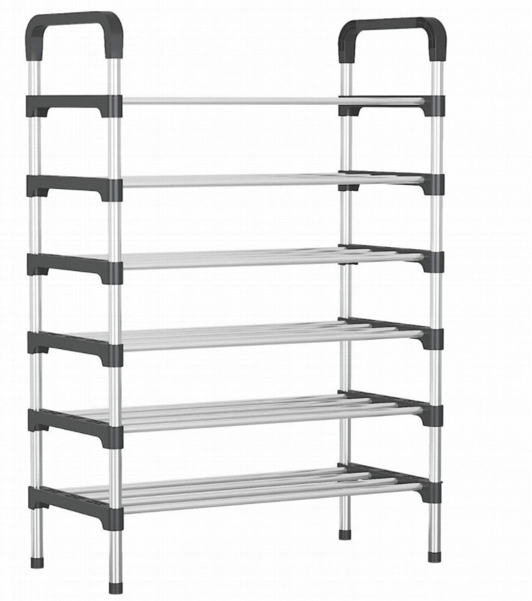 6 Layer Shoe Storage Organizer Rack - Black