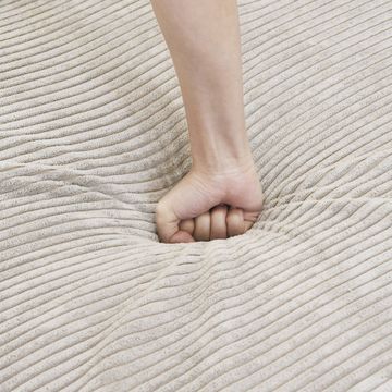 Corduroy Ottoman- Beige