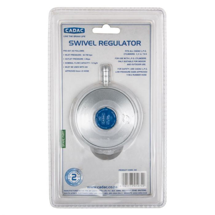 Bulk Pack x 2 Cadac 342 Swivel Gas Regulator