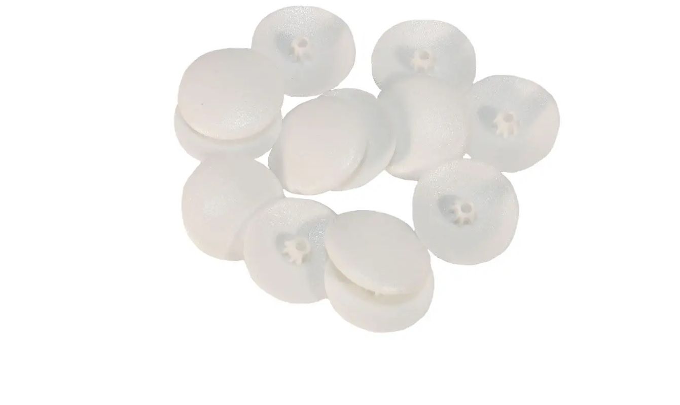 Pozi Screw Caps, White, 100 Pieces (4 pack) BY WOODLY