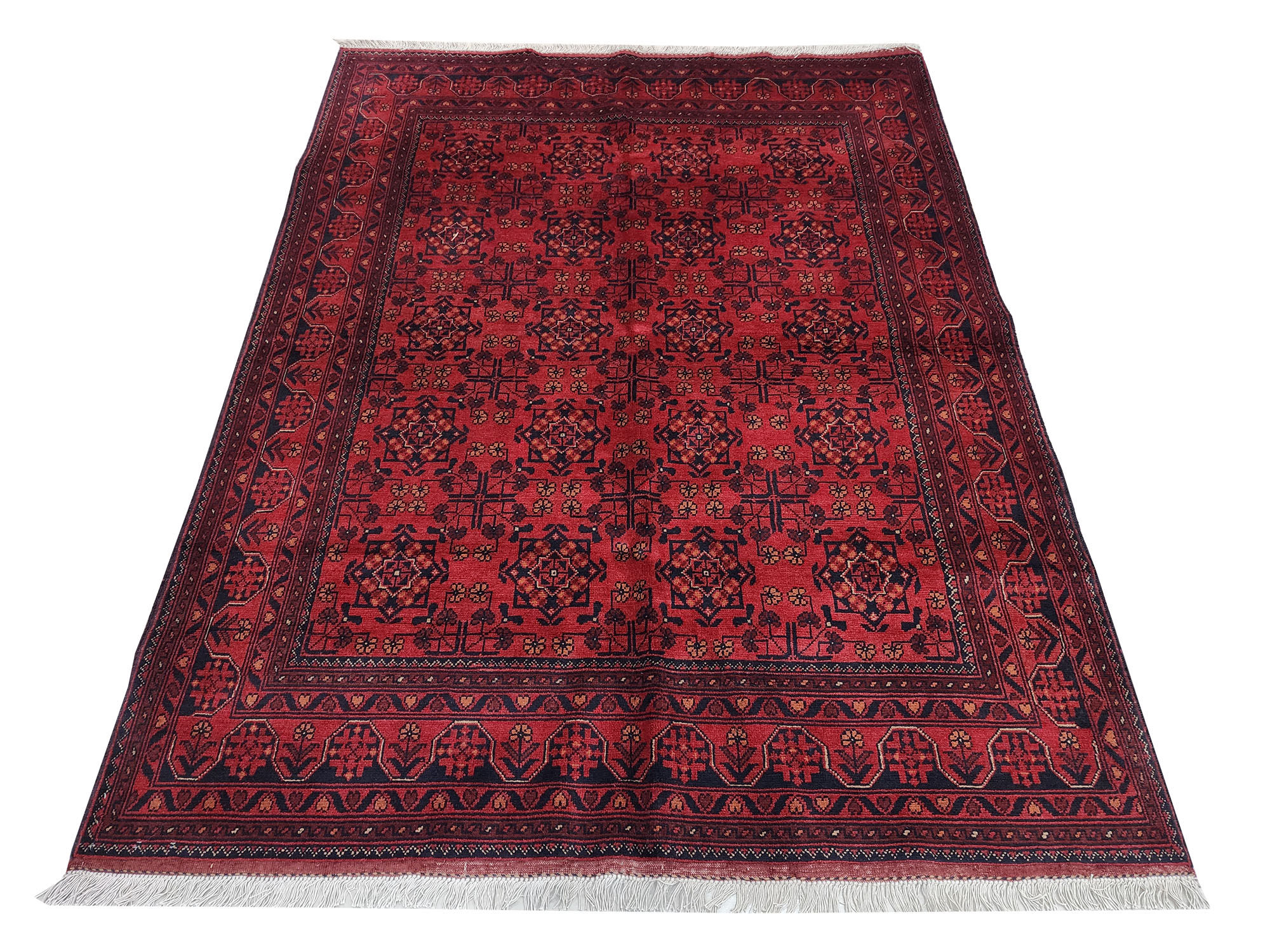 Stunning Afghan Turkman Carpet 226 x 168 cm