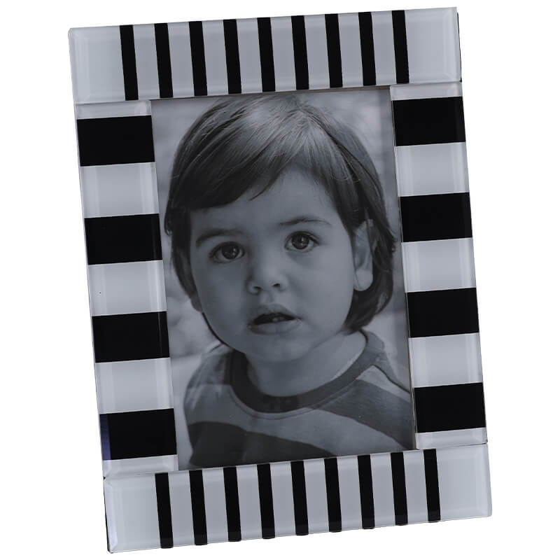 Black & White Striped Photo Frame 21CM-Set of 3