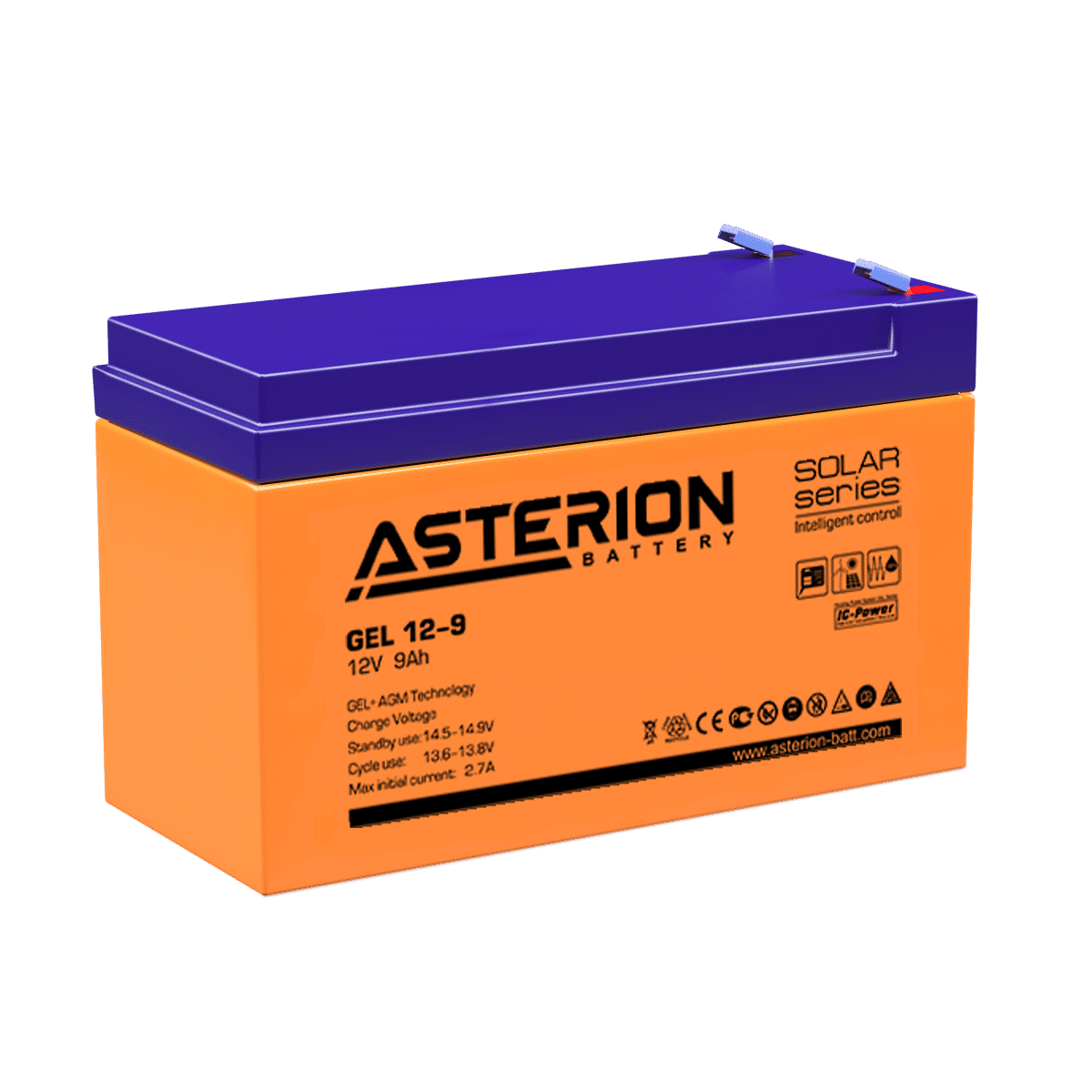 Asterion GEL12-9 12v 9Ah AGM Battery