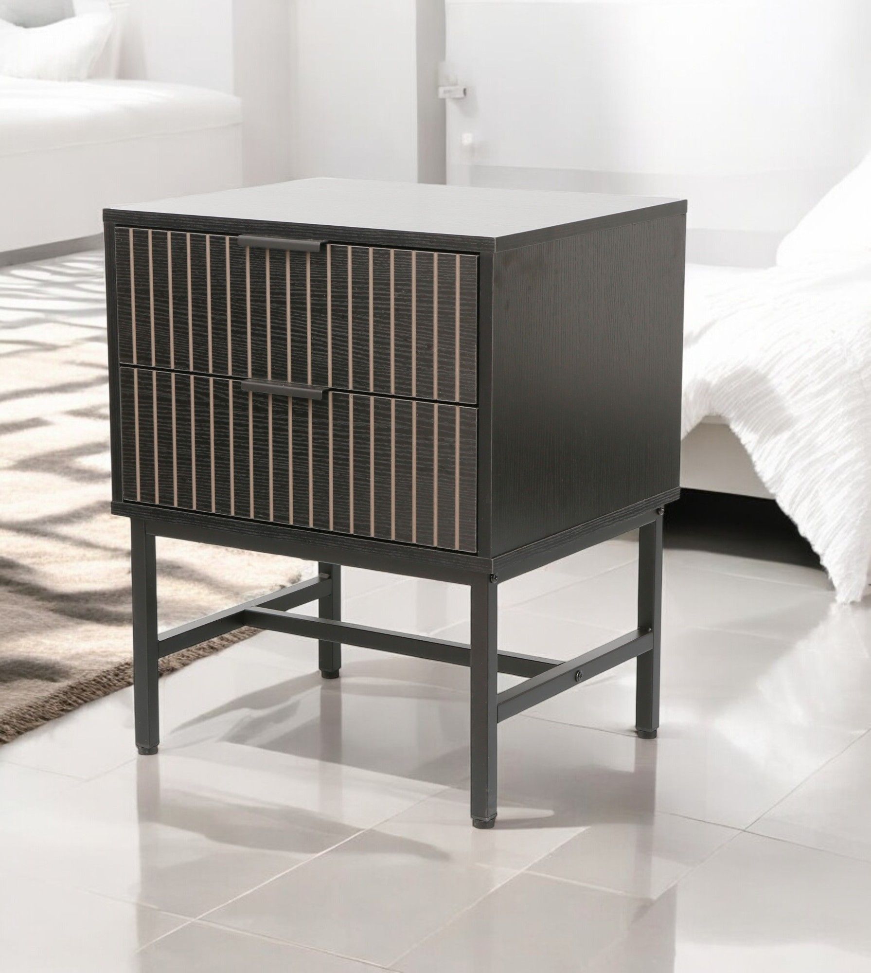 Jasper Nightstand, Pedestal Black