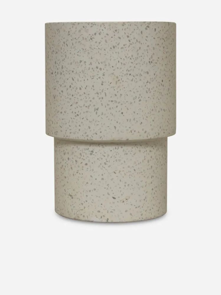 Footed Terrazzo Planter White – Indoor & Outdoor Cement Pot 29 20cm
