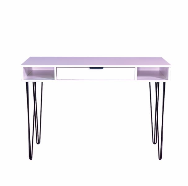 Lima One Drawer Workstation Desk White