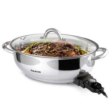 Taurus Skillet Adjustable Temperature Stainless Steel 38 x 26 x 13cm "Inox Torrat"