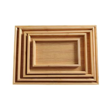 5-Piece Bamboo Rectangular Serving Trays
