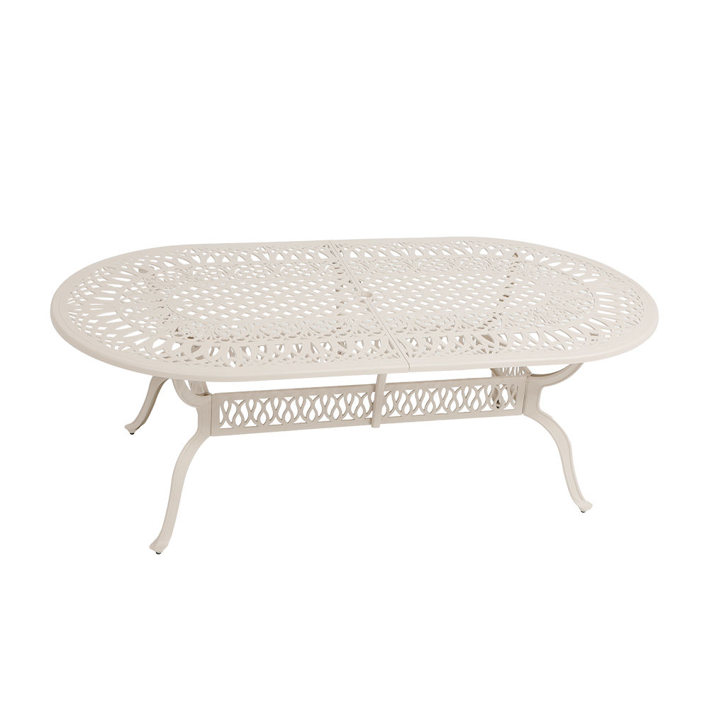 Elizabeth Aluminium Patio Table / Garden Table / Outdoor Dining Table -  214cm x 110cm Oval   - SAND